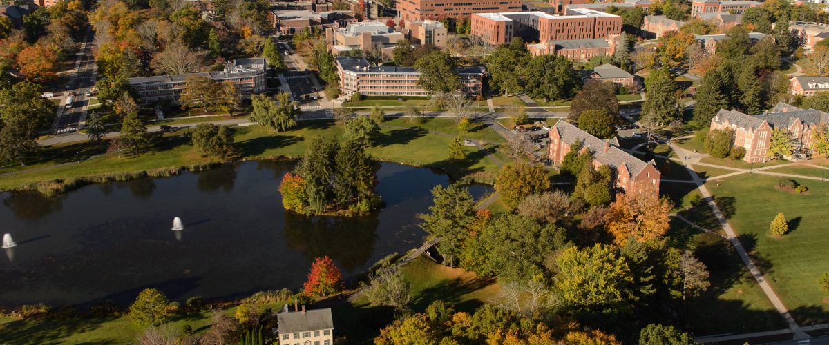 An aerial view of the Storrs Campus